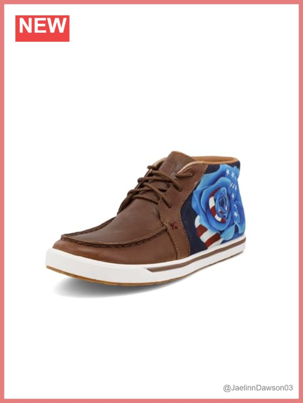 Twisted X Mid Top Sneakers Leather & Fabric Lace-Up Athletic Walking Shoes